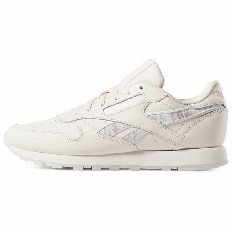 Tenisi Reebok Classic Leather Dama Roz/Albi/Gri Romania QU7862NE